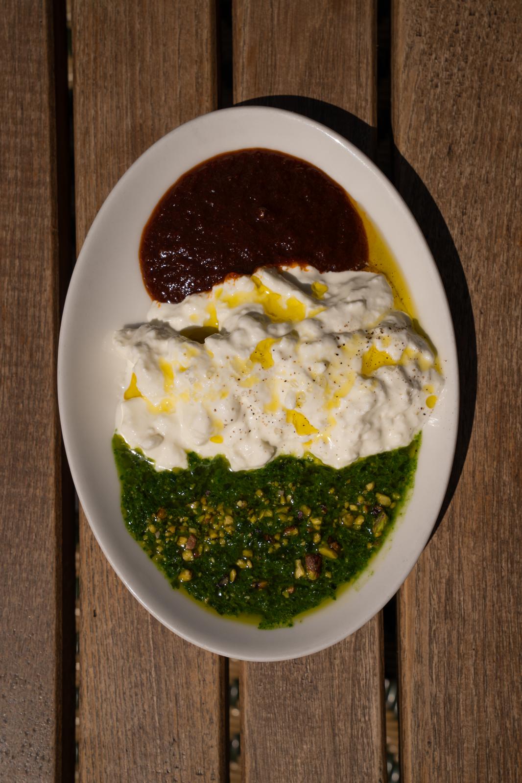 Burrata et antipasti italiens au Bianca